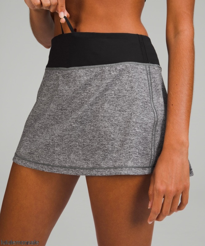 Lululemon Damen DELULU383 | Heather Lux Multi Black Pace Rival Rock Mit Mittlerer Leibhöhe